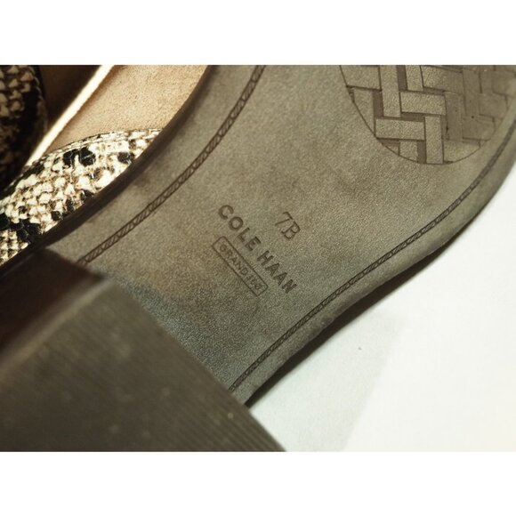 Cole Haan Snakeskin Tan Suede Zipper Ankle Boots, Size 7 (US) - Picture 9 of 10